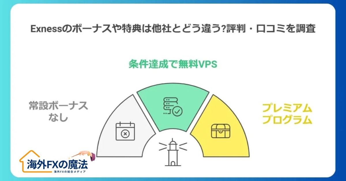 Exnessのボーナスや特典は他社とどう違う？評判・口コミを調査