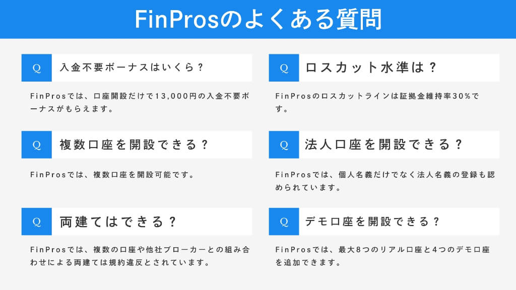 FinProsに関するよくある質問(FAQ)