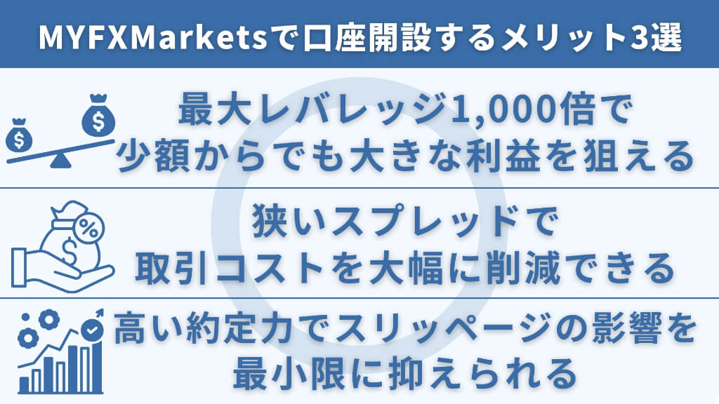 MYFXMarketsで口座開設するメリット3選【他社との比較】