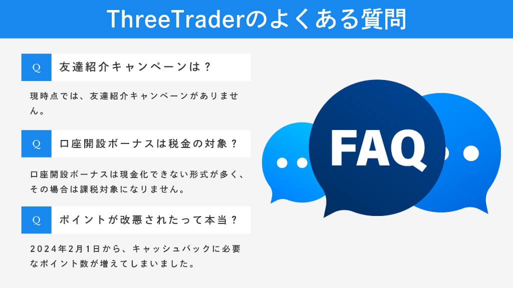 ThreeTraderのボーナス・プロモーションに関するよくある質問