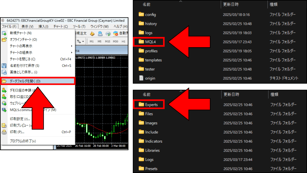 EAファイルをMT4/MT5に設置