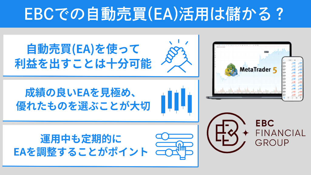 EBC Financial Groupでの自動売買(EA)活用は儲かる?