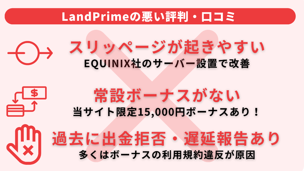 LandPrimeの悪い評判・口コミ